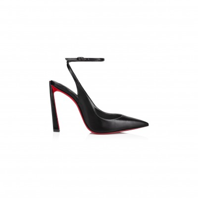 CHRISTIAN LOUBOUTIN CONDORA STRAP 100 MM STRAPPY PUMPS-LEATHER-BLACK-WOMEN 3230741B439